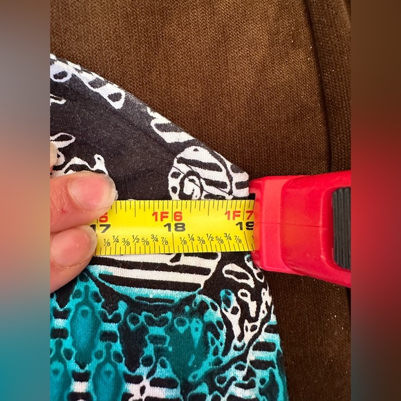 JM Collections Blue Black White Paisley Design Sleeveless Dress SZ L Midi - Picture 10 of 10